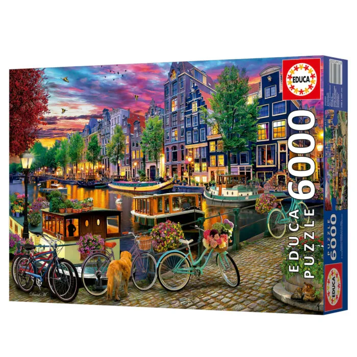 Puzzle Educa Bicicletas en Amsterdam